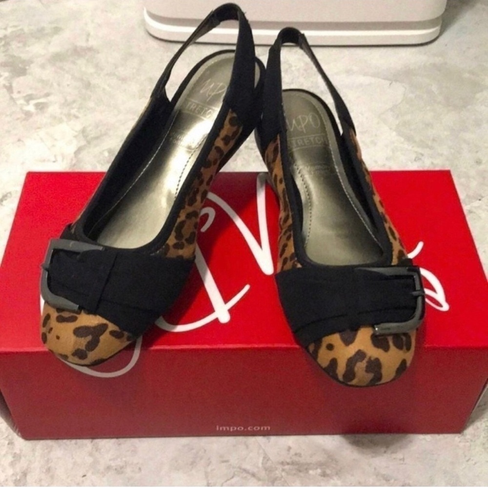 EUC/Like-New‎ Impo DAELA Stretch Slingback Flats With Original Box Women Size 6M